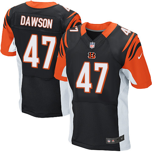 Men's Elite Paul Dawson Nike Jersey Black Home - #47 NFL Cincinnati Bengals